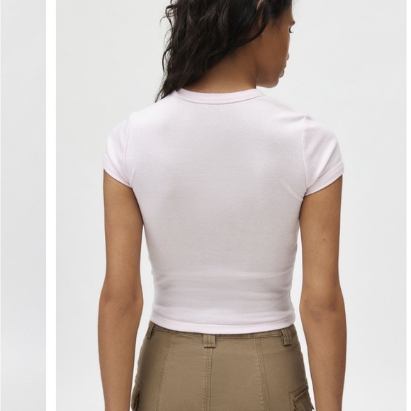 NWT Ecote Urban Outfitters Horseshoe Graphic Baby Tee Light Pink - Picture 3 of 4